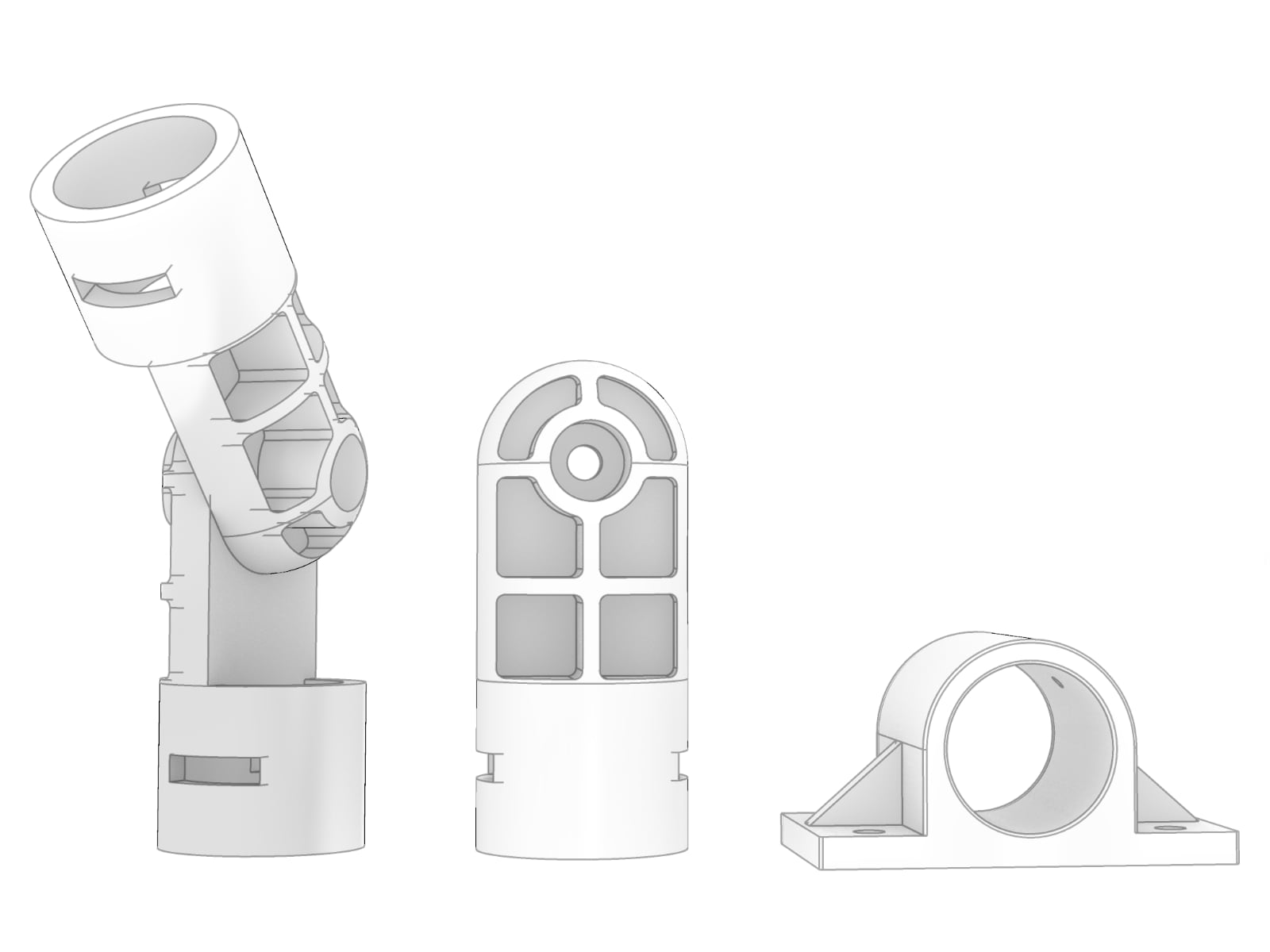 Articulated PVC fittings for the Halloween pumpkin display