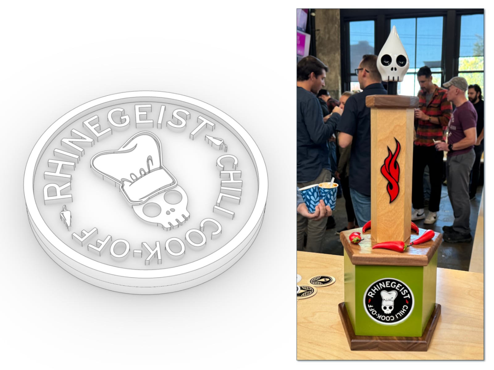 Tongue-in-cheek trophy for the annual chili cook-off