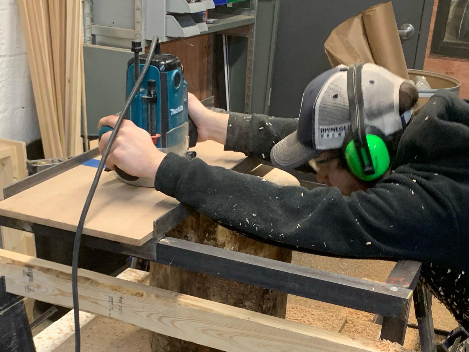 David Lloyd working in the shop at Rhinegeist