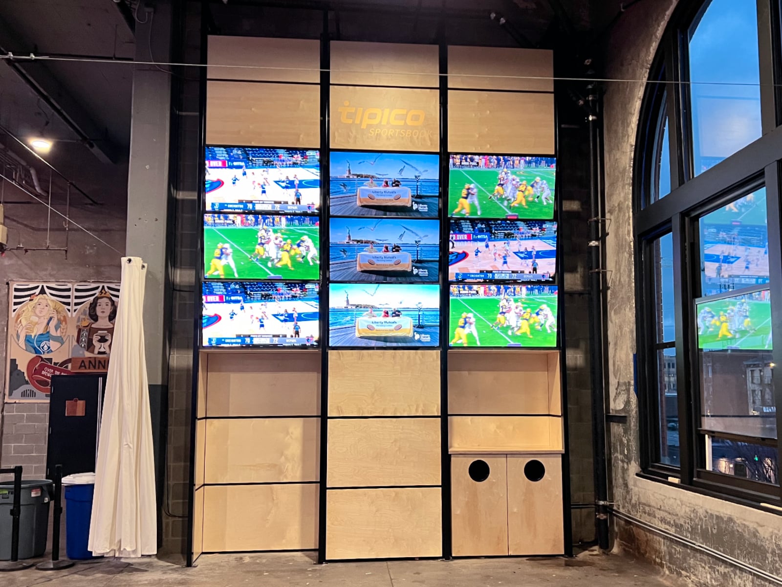 Media wall installed