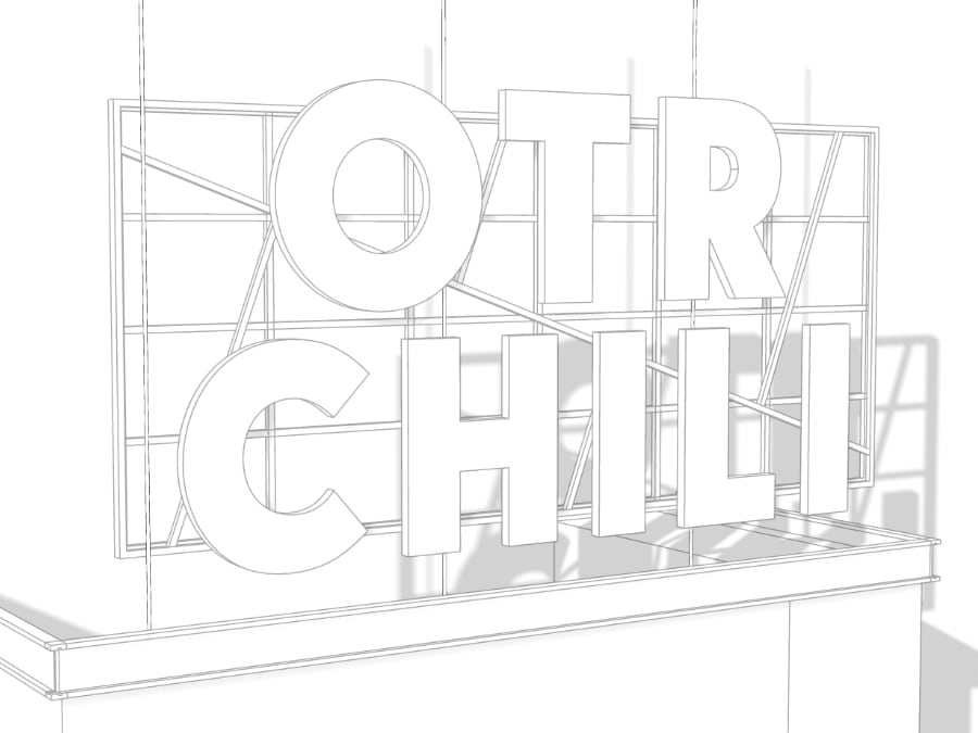 OTR Chili Kiosk Signage