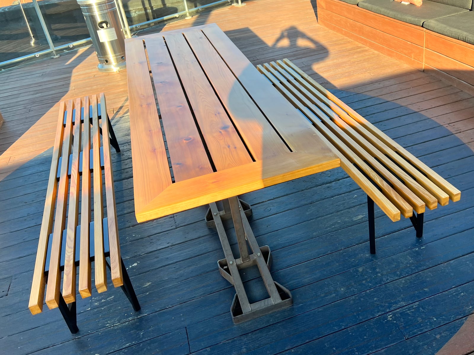 Benches installed on Rhinegeist&rsquo;s rooftop bar