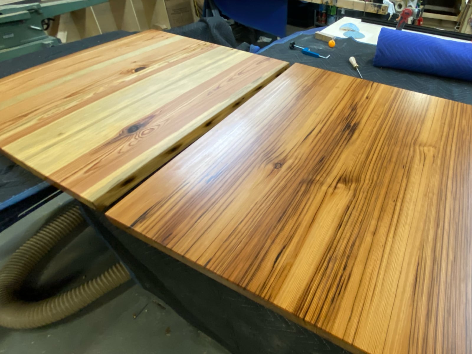 Reclaimed lumber two-top tables